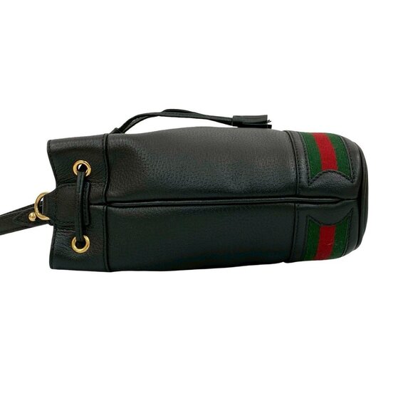GUCCI Black Leather Shoulder Bag - Picture 5 of 10